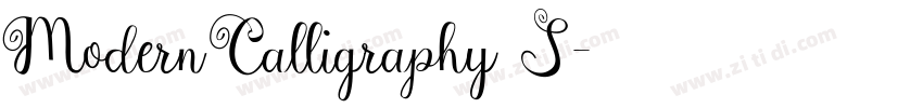 Modern Calligraphy S字体转换